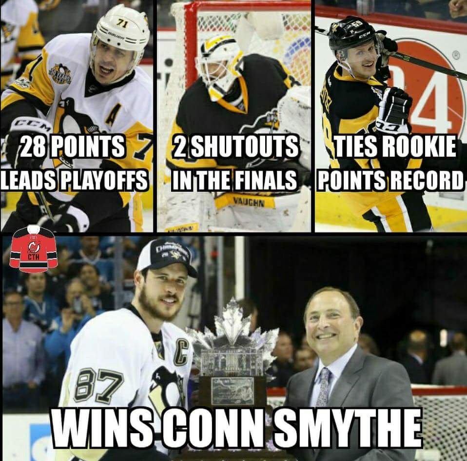 Pittsburgh Penguins win Stanley Cup, Sidney Crosby Conn Smythe