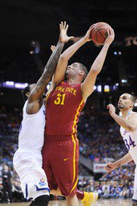 Iowa State's George Niang dunks in a March 2014 game against Kansas.