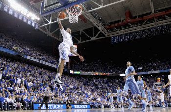 Kentucky's Willie Cauley-Stein dunks in a December game against UNC.