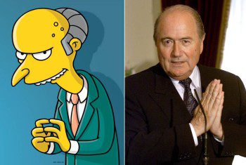 Mr Burns and Sebb Blatter