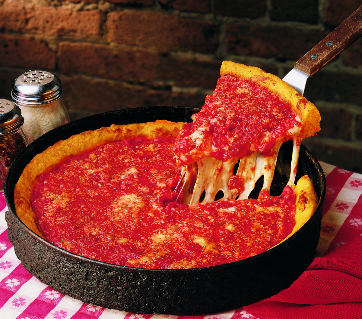 Gino's East Deep Dish. I love NY pizza but don't hate on the Chicago style. 