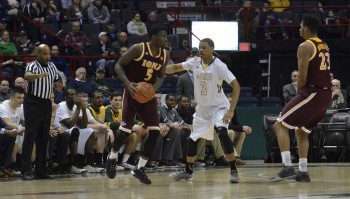 Iona's A.J. English in a game against Siena. 