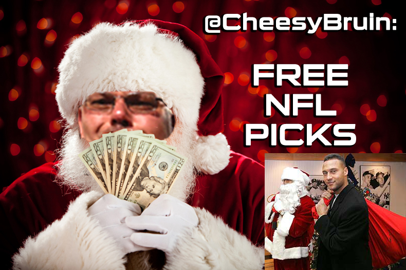 FREE_NFL Picks, Cheesy_Bruin, Santa Cash, Meet_The_Matts, Derek_Jeter, Giancarlo_Stanton