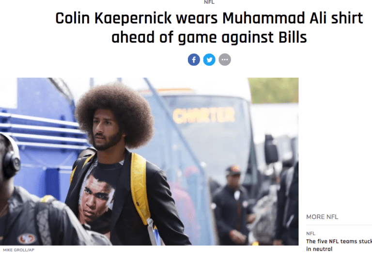 Meet_The_Matts, Cheesy_Bruin, Colin Kaepernick wears Muhammad Ali shirt