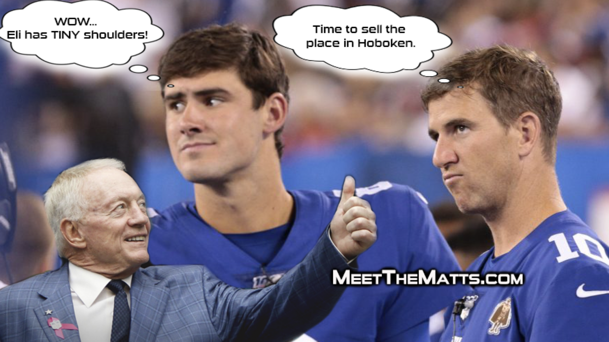 Grinding Ax: Daniel Jones – Jerry Jones DNA Assertions, Jets Beat… – Meet  The Matts