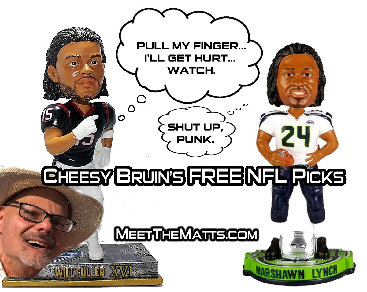 Cheesy_Bruin, Will_Fuller, Marshawn_Lynch, Free NFL Picks, NFL_Playoffs, Meet_The_Matts