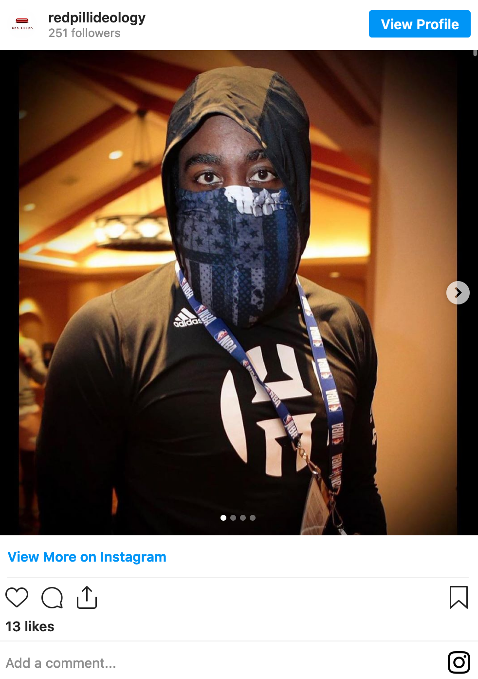 James Harden Criticized for Wearing Blue Lives Matter Mask