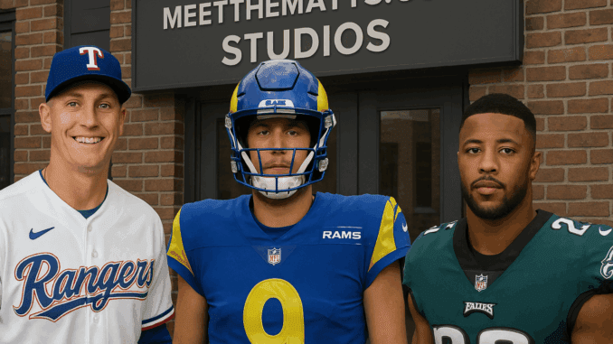 Brandon Nimmo, Matt Stafford, Squaon Barkley, Mets, Eagles, Rams, nfl, mlb, Meet The Matts, Jacob Sternberg, GOOGLE.jpg